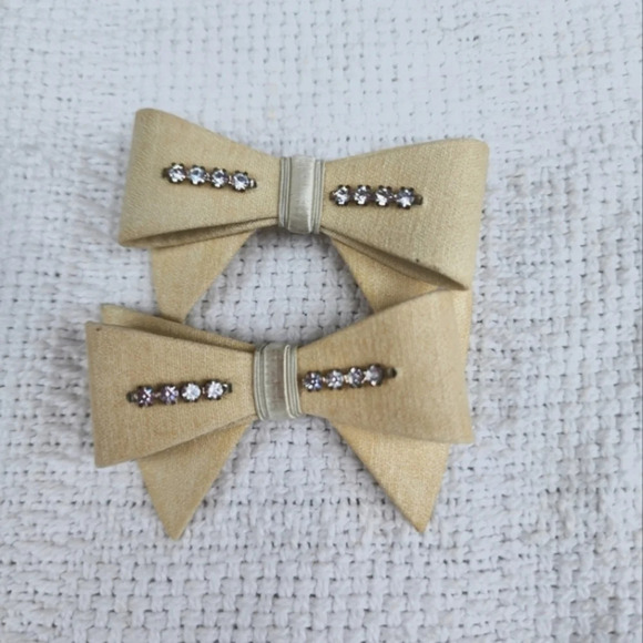 Vintage Rhinestone‎ shoe bow clips - Picture 1 of 4